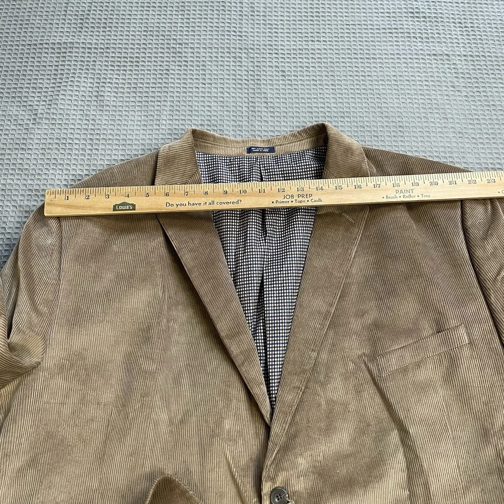 Saddlebred Corduroy Blazer Jacket Sport Coat 56 Reg Mens Light Brown